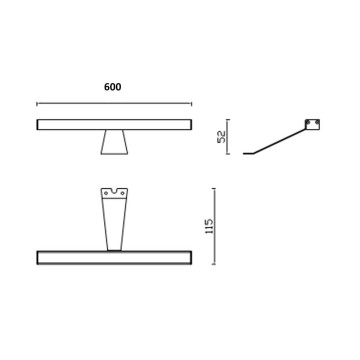 Kyra LED Badezimmerlampe 600 mm Chrom