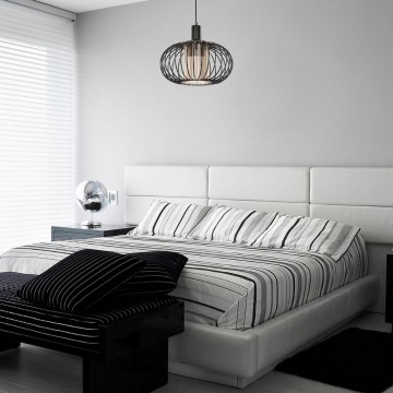 Terla MDL3674 Pendelleuchte mit Eisenrahmen und Glasdiffusor