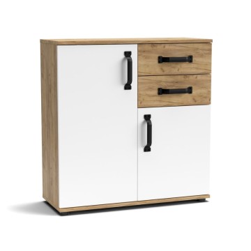 Mosso MO2 Sideboard in Eiche und Weiß