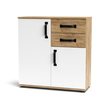 Mosso MO2 Sideboard in Eiche und Weiß