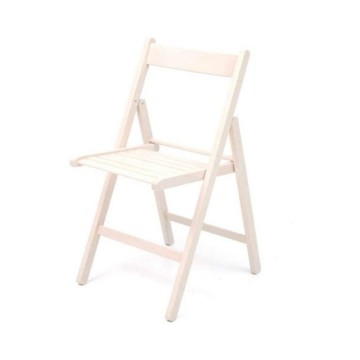 Klappstuhl Penelope aus weißem Holz