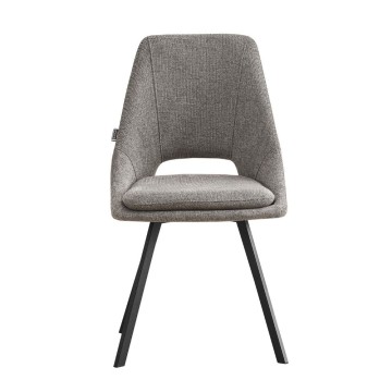 Blauss grau gepolsterter Stuhl