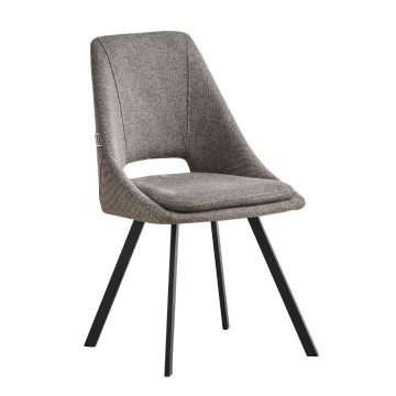 Blauss grau gepolsterter Stuhl
