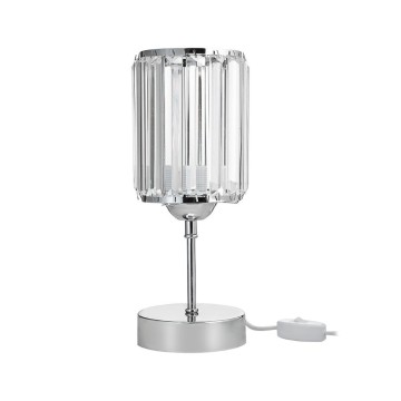 Alis Chrom-Tischlampe mit Kristalleffekt-Schirm MNG7079
