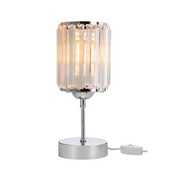 Alis Chrom-Tischlampe mit Kristalleffekt-Schirm MNG7079