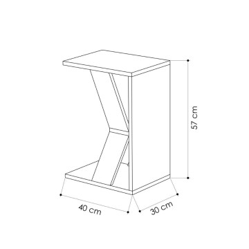 Naze Sofa Beistelltisch für Computer taubengrau