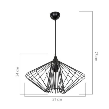 Arona ASZ1360 Draht-Pendelleuchte schwarz