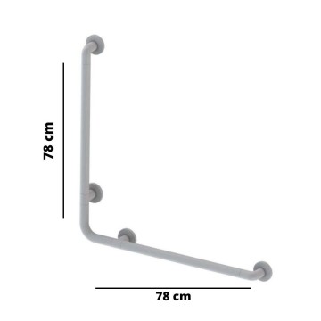 Corrimano angolare di sicurezza per bagno 78x78 KV1501 bianco