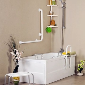 Corrimano angolare di sicurezza per bagno 78x78 KV1501 bianco