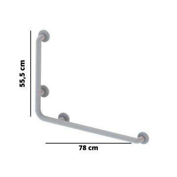 Eck-Sicherheitshandlauf für Badezimmer 78x55,5 KV1401 weiß