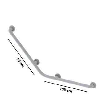 Eck-Sicherheitshandlauf für Badezimmer 113x55,5 KV1301 weiß