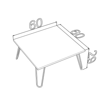 Ilia Eiche rechteckiger Couchtisch 60x60 MT1904021