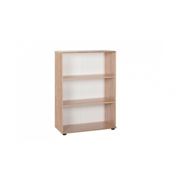 Bücherregal 100h cm niedrig mit drei Fachböden sonoma Farbe