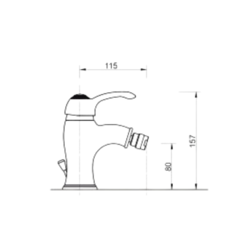 Verchromte Bologna-Bidet-Mischbatterie