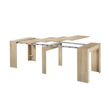 Ofelia Eiche Konsolentisch 90x50x75h ausziehbar auf 3 Meter