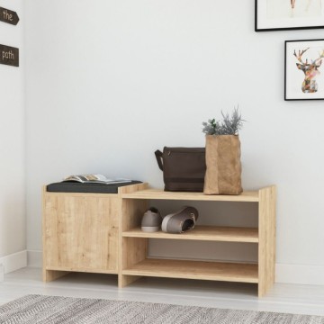 Schuhschrank mit Tür und Einlegeböden Sunno Eiche 100x35x44
