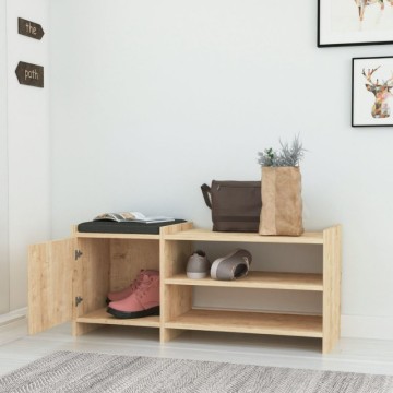 Schuhschrank mit Tür und Einlegeböden Sunno Eiche 100x35x44