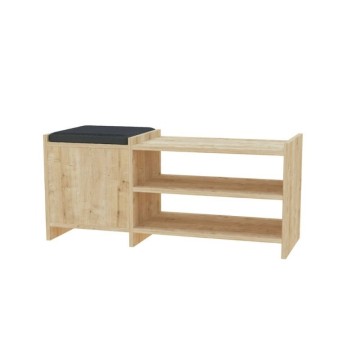 Schuhschrank mit Tür und Einlegeböden Sunno Eiche 100x35x44