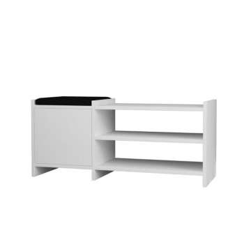 Sunno weiß 100x35x44 Schuhschrank mit Tür und Einlegeböden
