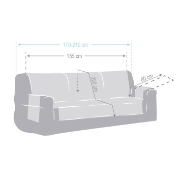 Valeria 3-Sitzer-Sofa Bezug grau 155