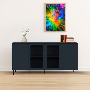 Marineblaues Sideboard 4 Türen Caracas51A 180X40X90H