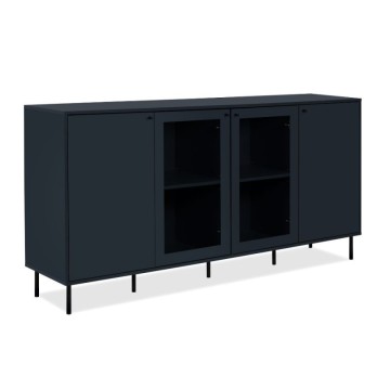 Marineblaues Sideboard 4 Türen Caracas51A 180X40X90H