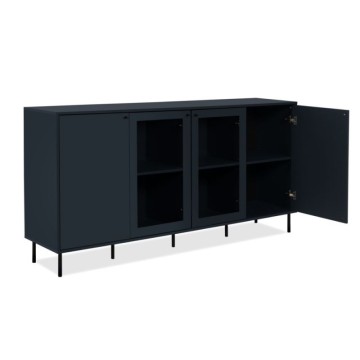 Marineblaues Sideboard 4 Türen Caracas51A 180X40X90H
