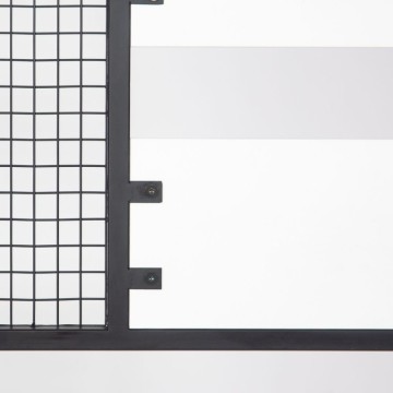 Hängendes Eingangsregal aus schwarzem Metall mit weißen Nomad-Details