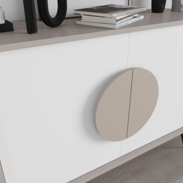 Sideboard 2 Türen taubengrau und weiß Gora110 110x35,6x82