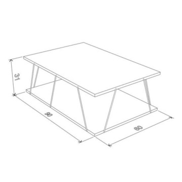 Tars Couchtisch Eiche 90x60x31h RF1603241