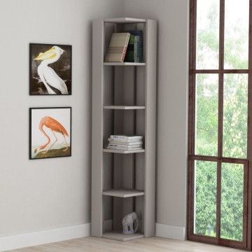 Taubengraues Eckregal 5 Fachböden 34x34x161 Nati