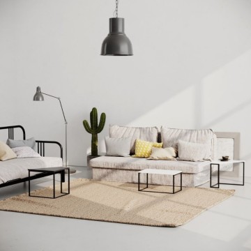 OhLady 3 Couchtisch-Set in Weiß und Anthrazit