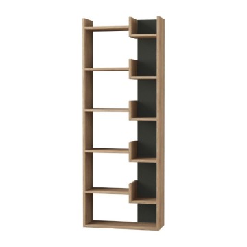 Bücherregal Eiche anthrazit 69x162 Oppa