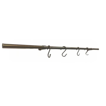 Pfannenaufhänger aus antikem Messing 90 cm 4 Haken KITOTTONE90