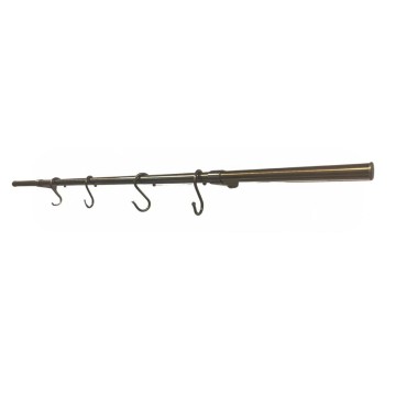 Pfannenaufhänger aus antikem Messing 90 cm 4 Haken KITOTTONE90