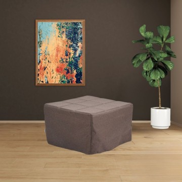 Pouf umwandelbar in Bett Vega brauner Stoff