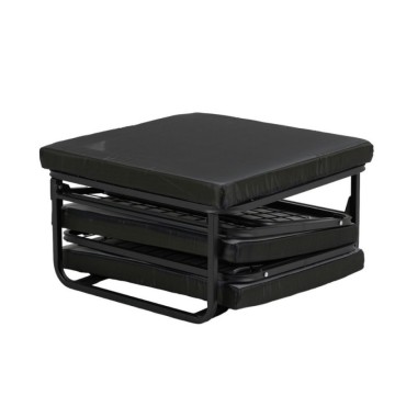 Pouf umwandelbar in Bett Vega blau Stoff