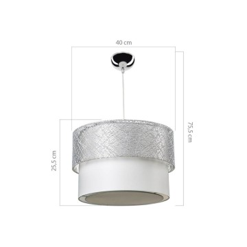 MDL2355 Polo Pendelleuchte aus grauem Stoff