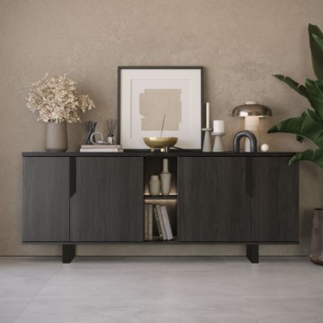 Sideboard 4 Türen Palisander schwarz Zaira 205x49x83h