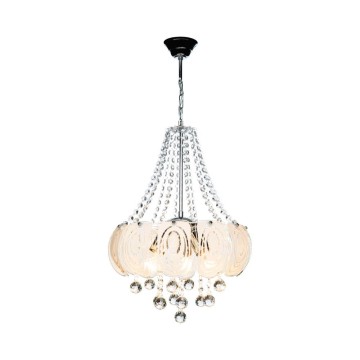 Yon MDL3973 Deckenleuchte Silber verziert Glas und Kristall-Effekt Steine