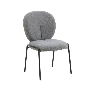 Esszimmerstuhl Stoff Teddy Grau Sirio 53x39x94h