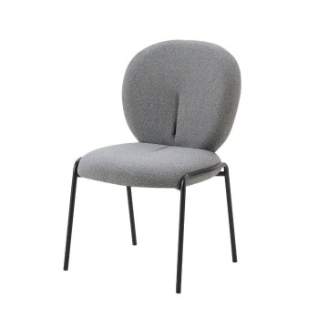 Esszimmerstuhl Stoff Teddy Grau Sirio 53x39x94h