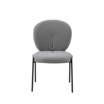 Esszimmerstuhl Stoff Teddy Grau Sirio 53x39x94h