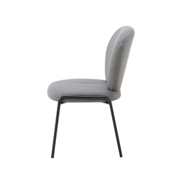 Esszimmerstuhl Stoff Teddy Grau Sirio 53x39x94h