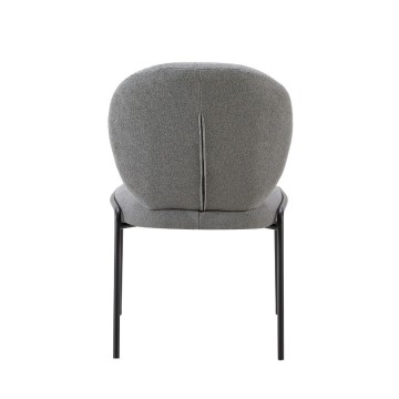 Esszimmerstuhl Stoff Teddy Grau Sirio 53x39x94h