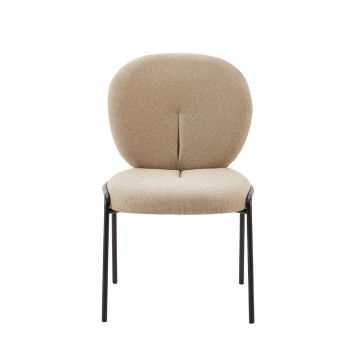 Teddy beige Stoff Esszimmerstuhl Sirio 53x39x94h
