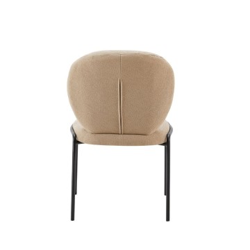 Teddy beige Stoff Esszimmerstuhl Sirio 53x39x94h