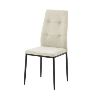 Adara Beige Stoff Esszimmerstuhl 63.5x44x89h