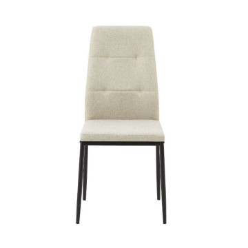 Adara Beige Stoff Esszimmerstuhl 63.5x44x89h