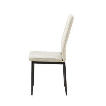Adara Beige Stoff Esszimmerstuhl 63.5x44x89h
